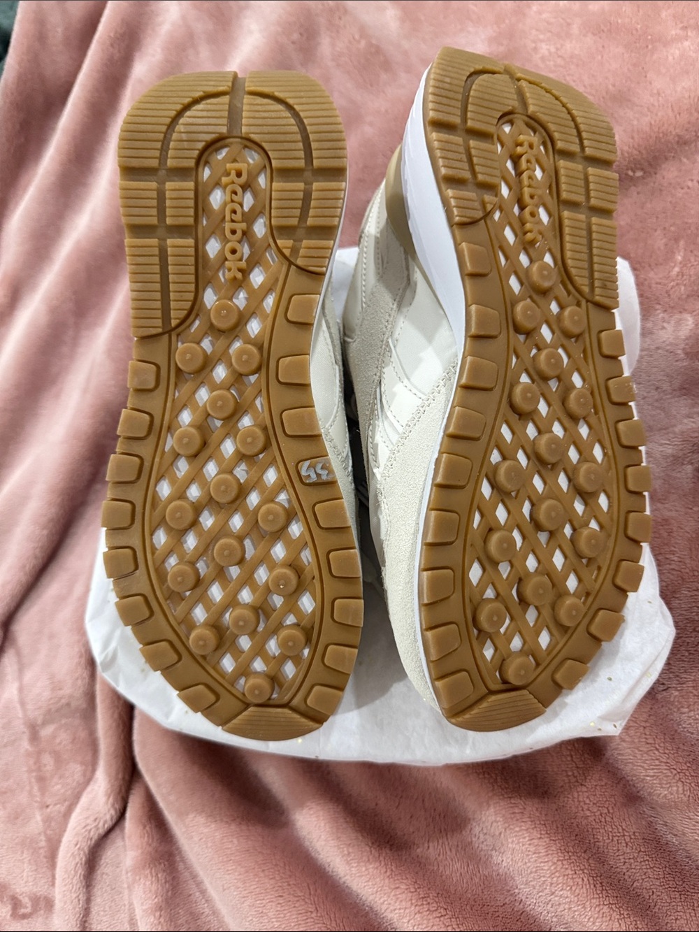 Reebok Cream and Gum Classic Runner Sneakers - Picture 3 of 4